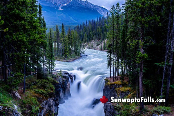 Sunwapta Falls in Jasper National Park in November